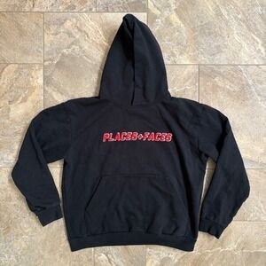 Places+Faces Hoodie Pullover Streetwear Graphic Logo Black‎ Medium